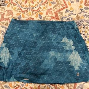 Medium blue skirt with geometric pattern